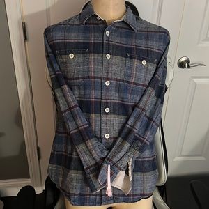 Mens Tommy Bahama Plaid Cotton Shirt Medium Button Down